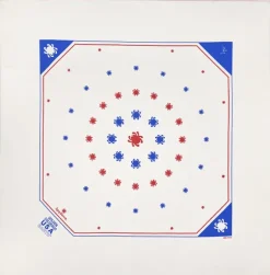 Bandana Ivory with Red and Blue Bugs