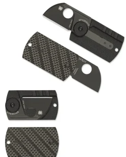 Dog Tag Folder CF/G-10 Laminate Black