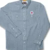 Orvis® Men's Tech Chambray Work Shirt Blue Long Sleeve