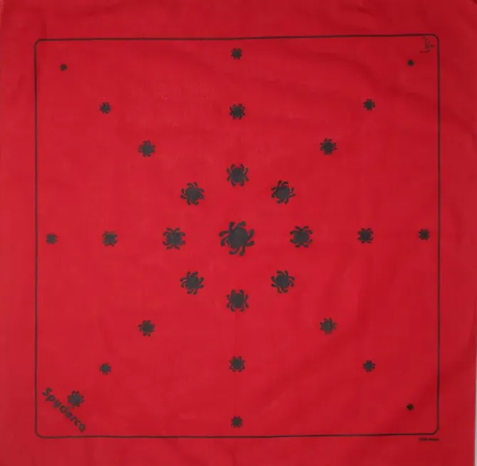 Spyderco Bandana Red w/ Black Bugs